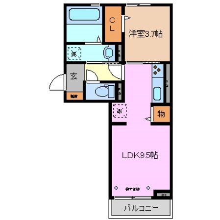 霞ケ浦駅 徒歩4分 3階の物件間取画像